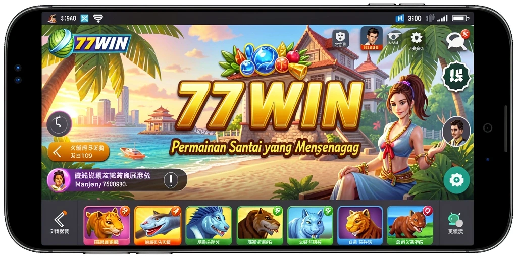 Tampilan gameplay 77WIN yang menarik dan penuh warna.