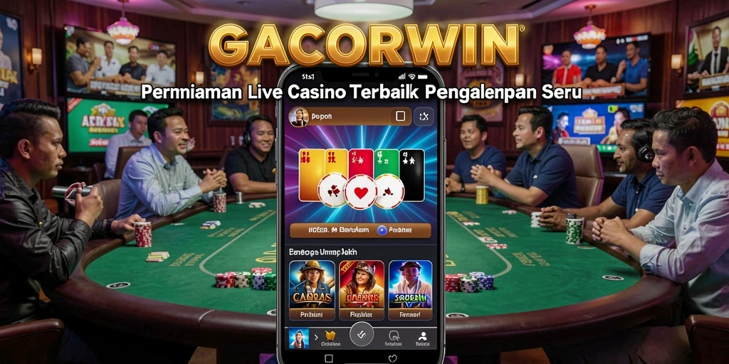 Screenshot gameplay GACORWIN dengan dealer langsung di kasino.
