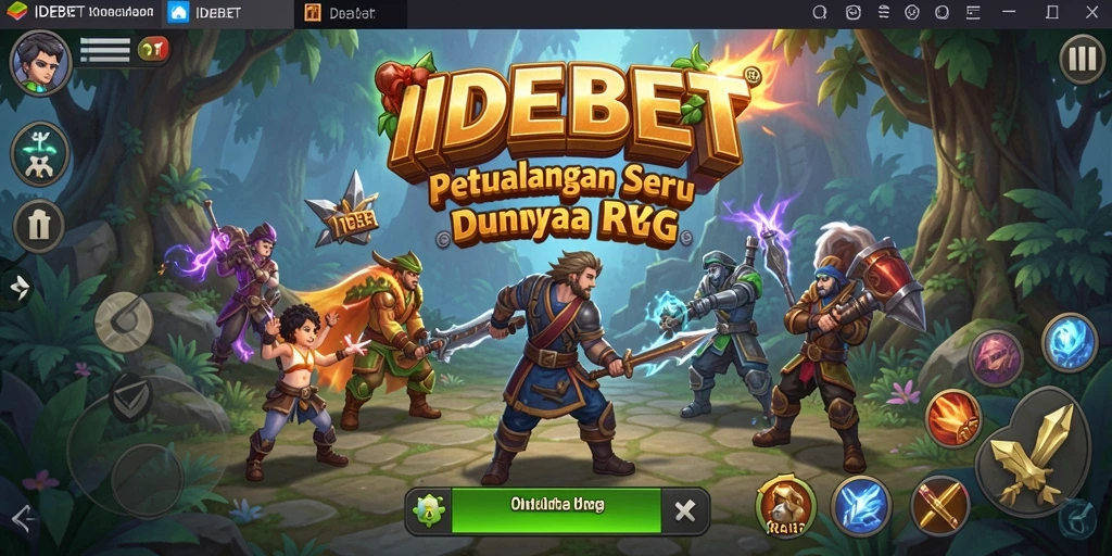 Tampilan gameplay RPG yang mendebarkan dalam IDEBET.