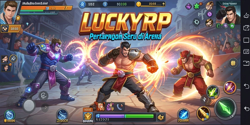 Gameplay LUCKYRP yang seru dan menghadirkan pertarungan epik.