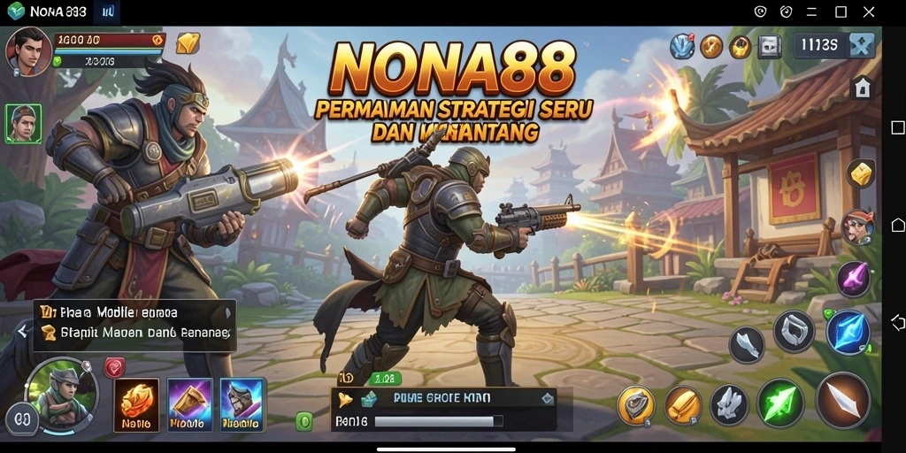 Tampilan gameplay <strong>NONA88</strong> menampilkan pertempuran strategis yang seru dan mendalam.