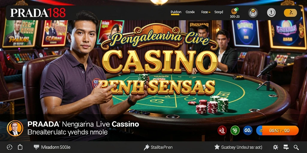 Tampilan menarik gameplay Live Casino PRADA188