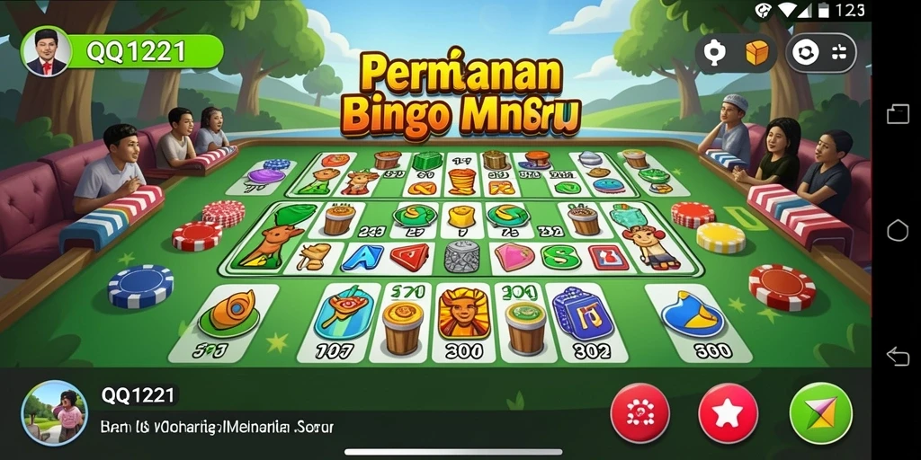 Tampilan menarik gameplay Bingo di QQ1221.