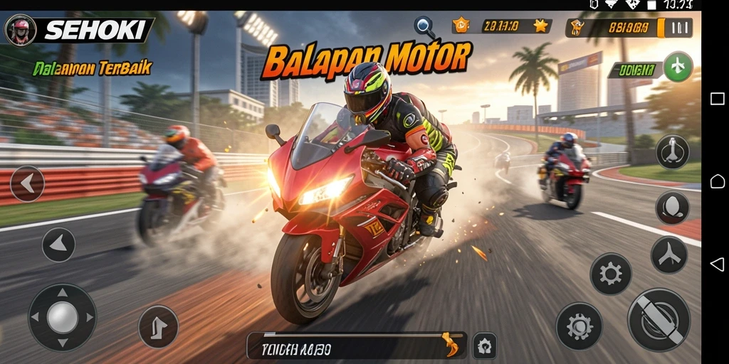 Tampilan balapan motor yang seru di SEHOKI.