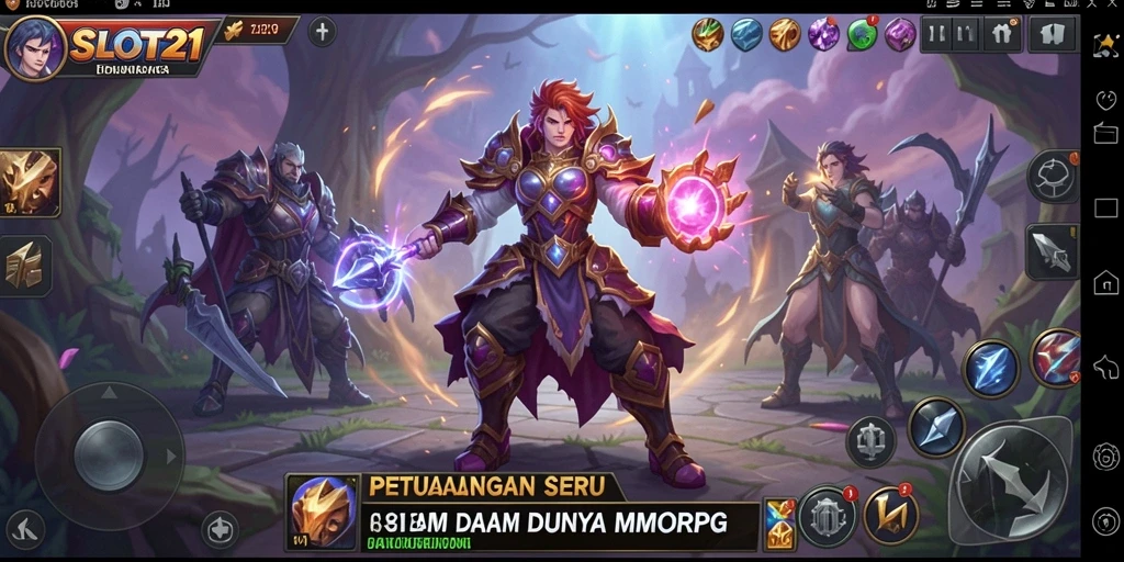 Tampilan gameplay SLOT21 yang menakjubkan dalam dunia MMORPG.