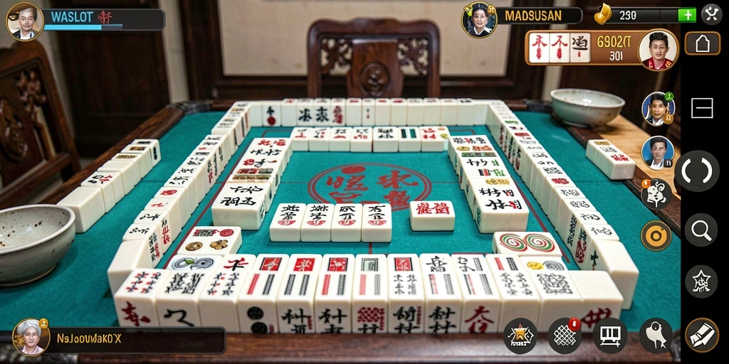 Screenshot utama WASLOT menampilkan gameplay seru Mahjong yang mendebarkan.